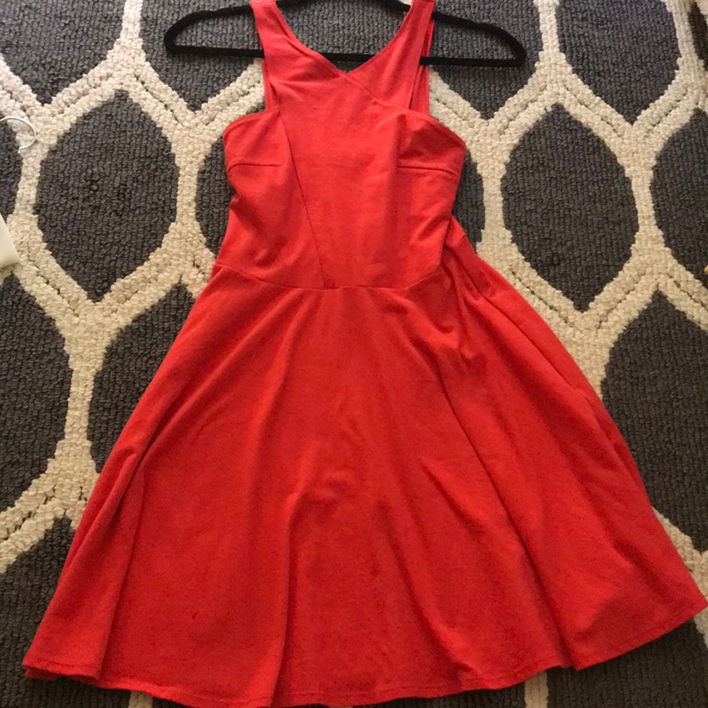 Red skater dress